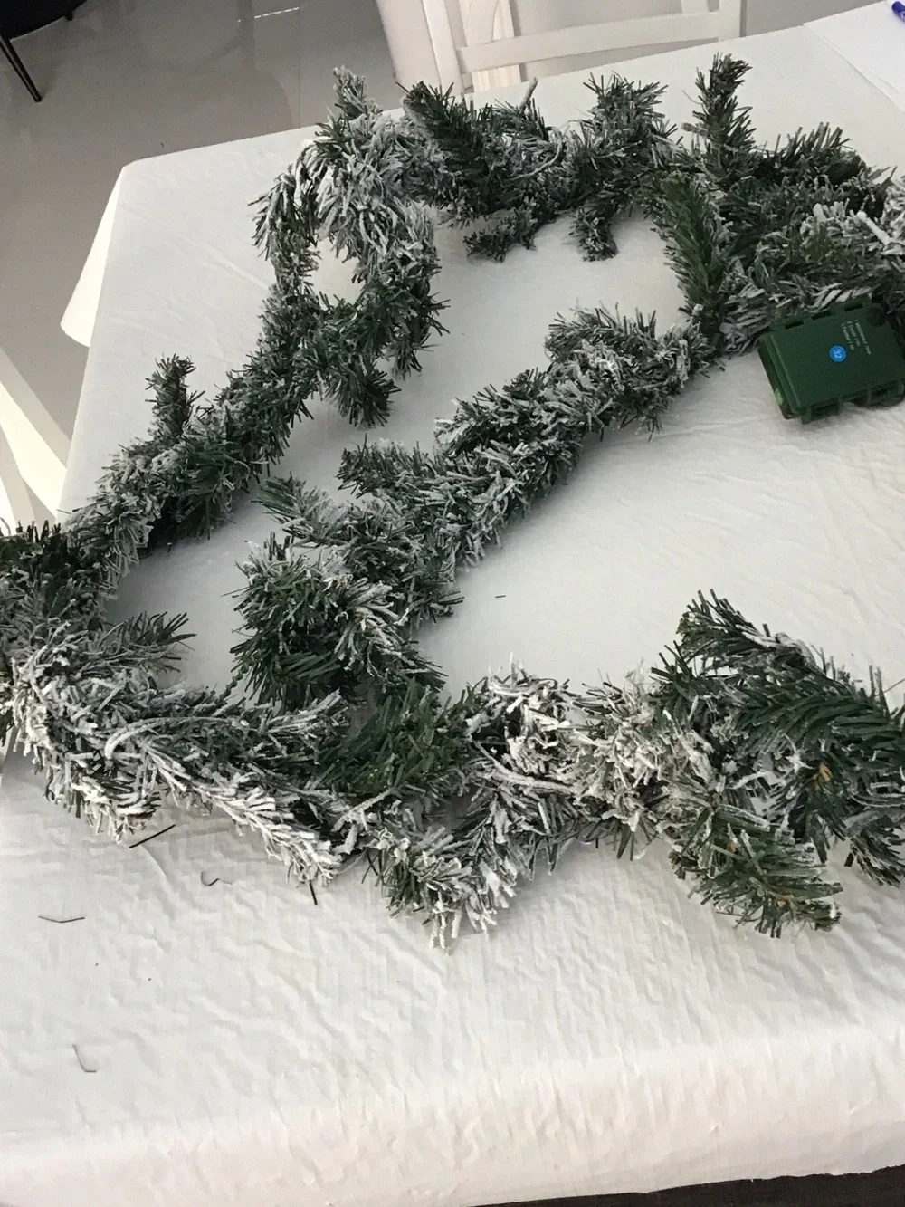 Ashland Flocked Green and White Holiday Garland